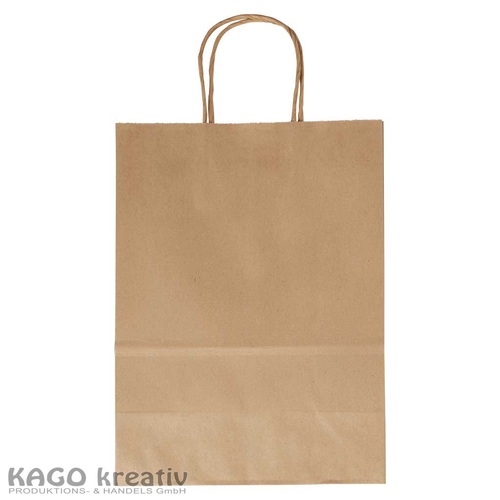 Papiertüten aus 125g/m² Kraftpapier 20 Stück, 24x12x31cm, natur