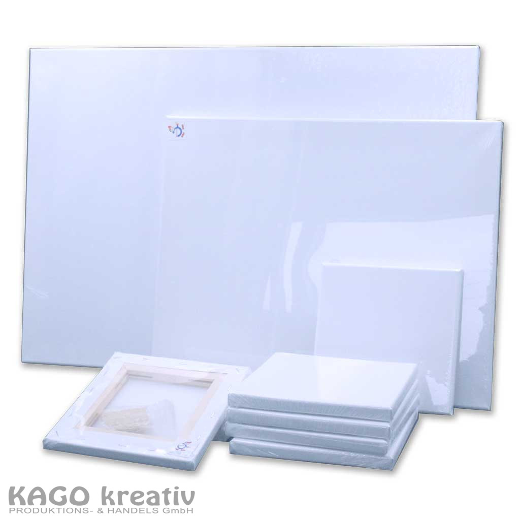 Keilrahmen Set: 40 x Keilrahmen 20cm x 20cm GRATIS dazu 8 Keilrahmen in Übergröße