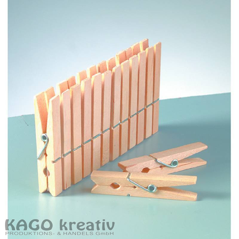 5 x Holzklammern roh, 72x10mm, 5 x 10Stk.