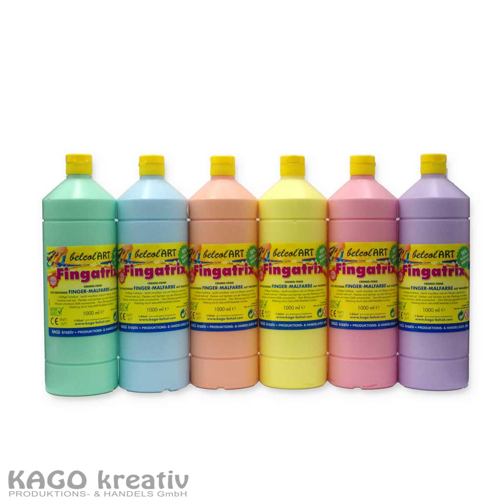 belcolART Fingatrix Pastell Set 6 x 1000ml in 6 Farben