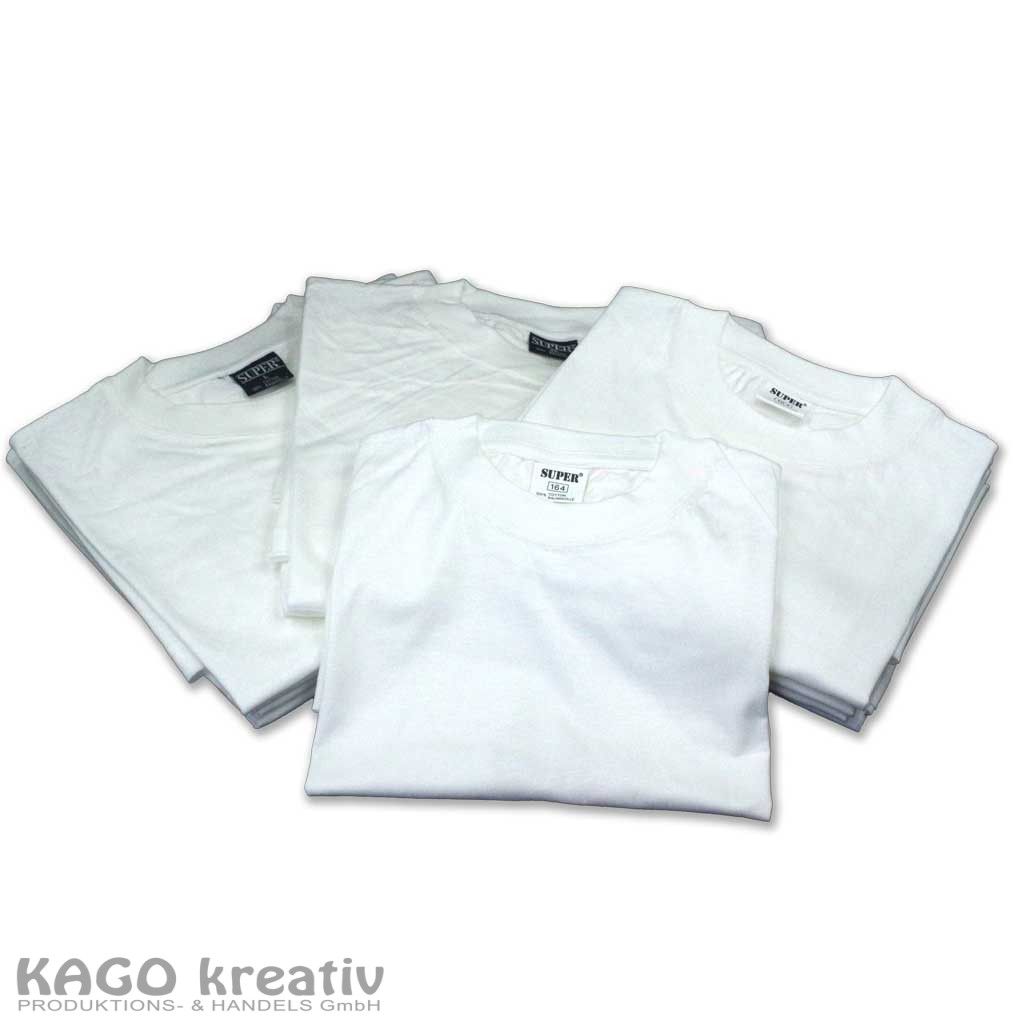 T-Shirt Aktion 51 Stück, weiß 100% Baumwolle 29 x Größe 164, 12 x Größe L, 10 x Größe XL