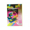 Glitter-Moosgummi Set, Format A4,  selbstklebend 100 Bogen in 10 Farben sortiert
