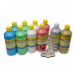belcolART Crilix Metall Acrylfarben Set 8 x 500ml in 4 Farben sortiert