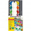 Deckfarbkasten Eberhard Faber, 12 Farben mit 12 Farben mit Deckweiß