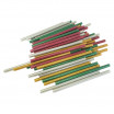 Heißklebestifte 200 x 11,2mm, ca. 1Kg Glitzer in den Farben gold, silber, rot, grün