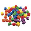 Mega Fädelperlen, 48 Perlen, 6 Fädelschnüre  Material: ABS Kunststoff, Maße: Ø45mm