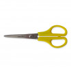 Bastelschere 16cm, mit beidseitigem Schliff gelber Griff, Klinge 6,5cm