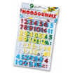 Moosgummi Glitter-Sticker, 100 Stück Zahlen, farbig sortiert