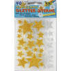 Moosgummi Glitter-Sticker, 40 Stück Sterne, gold/silber sortiert