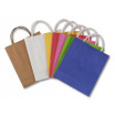 Papiertüten aus 110g/m² Kraftpapier 20 Stück, 18x8x21cm, farbig sortiert